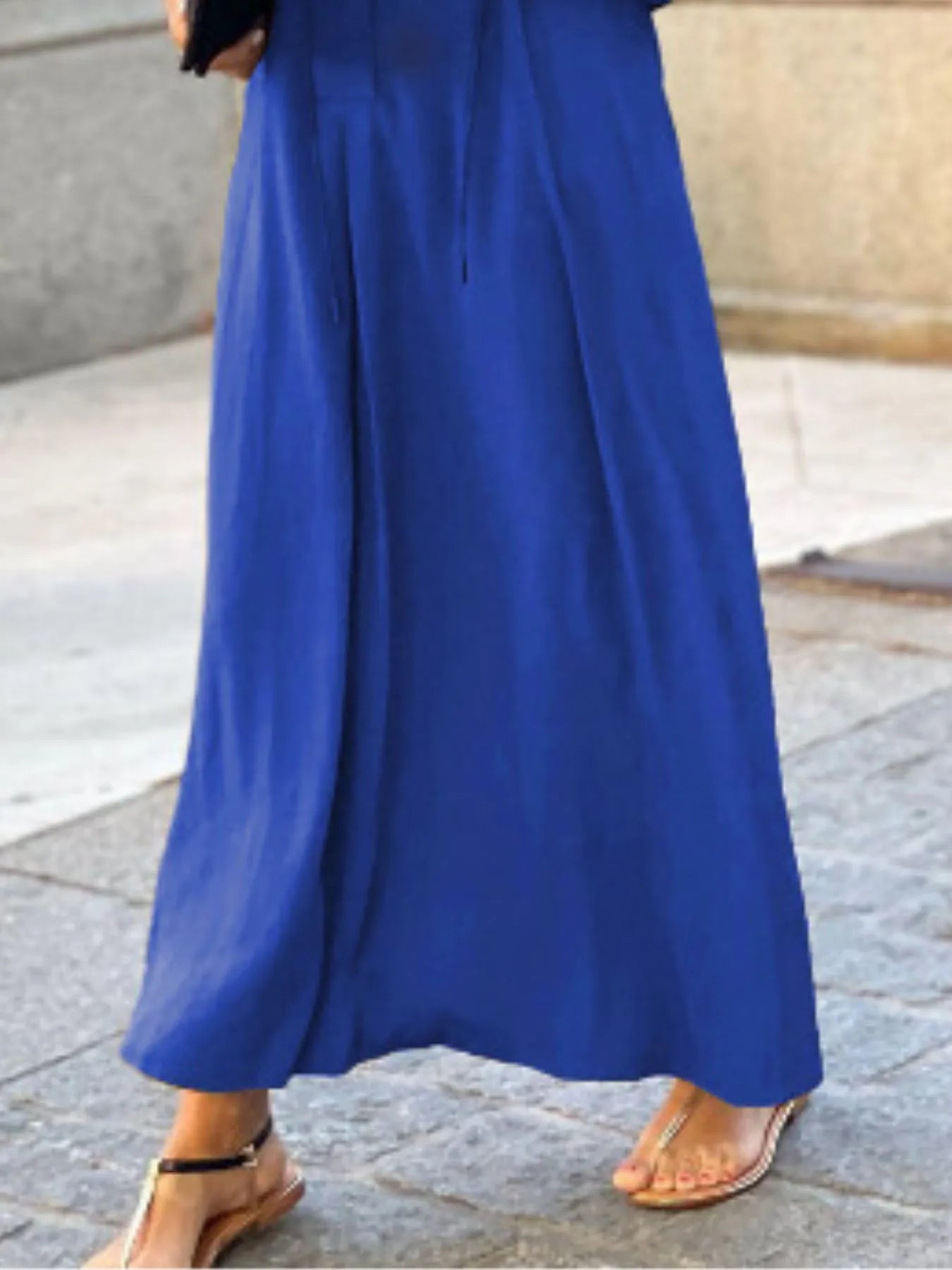 Full Size Solid Color Maxi Shirt Dress Plus Size 