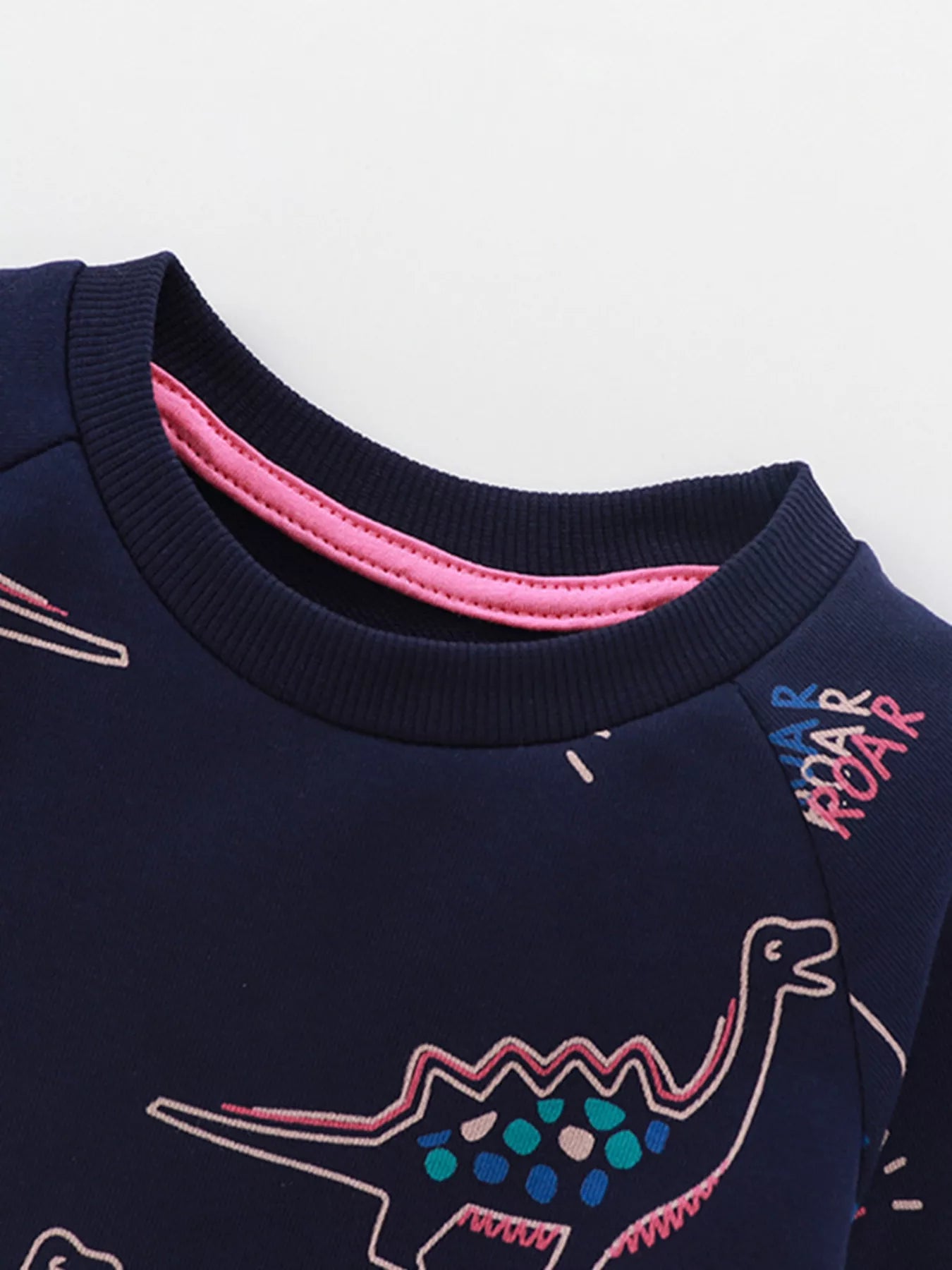 Children's Dinosaur Print Ruffle Hem Sweatshirt 