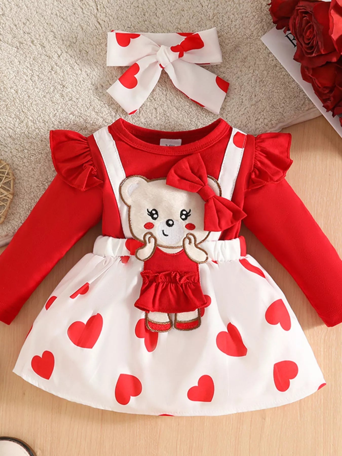 Children's Bear Dress & Headband Set 