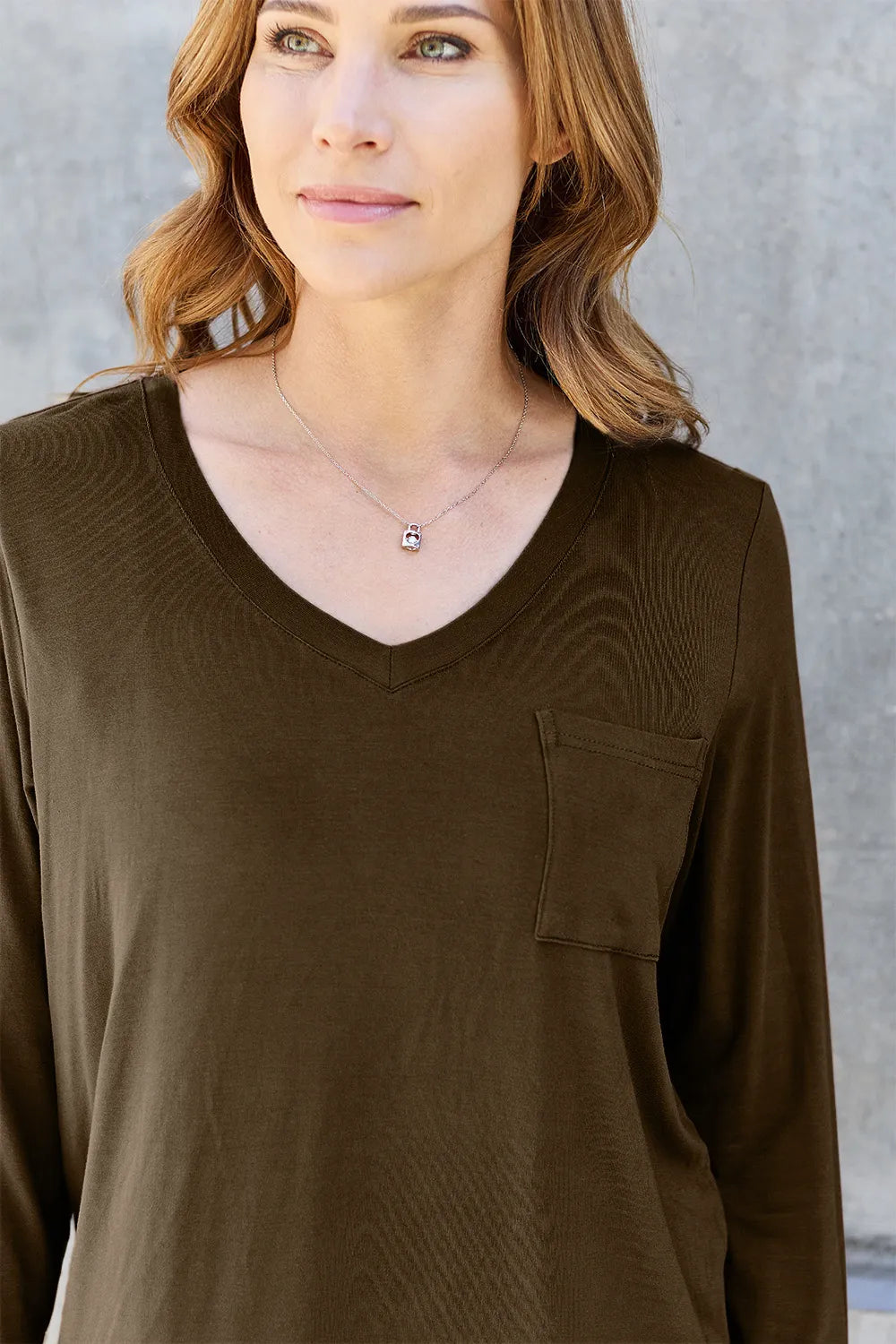 Basic Bae Full Size V-Neck Long Sleeve Top 