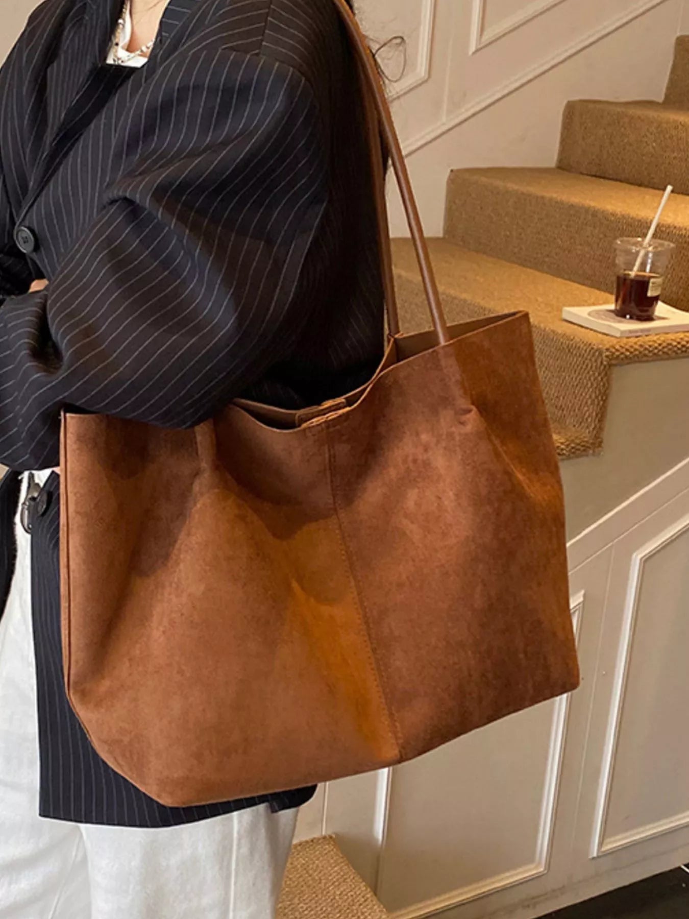 Solid Color Tote Bag 