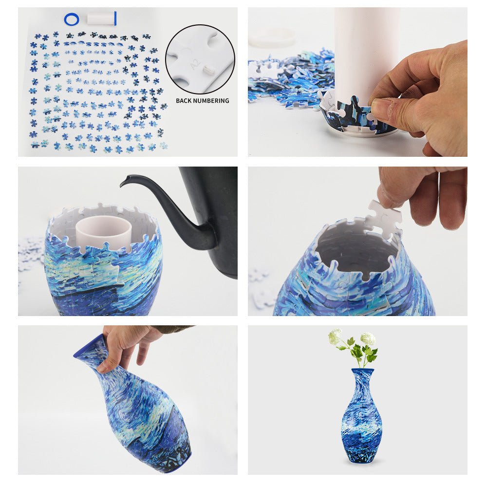 3D Mosaic Puzzle Vase | DIY Puzzle , Eco-Friendly 