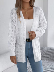 Open-Front Crochet Knit Cardigan 