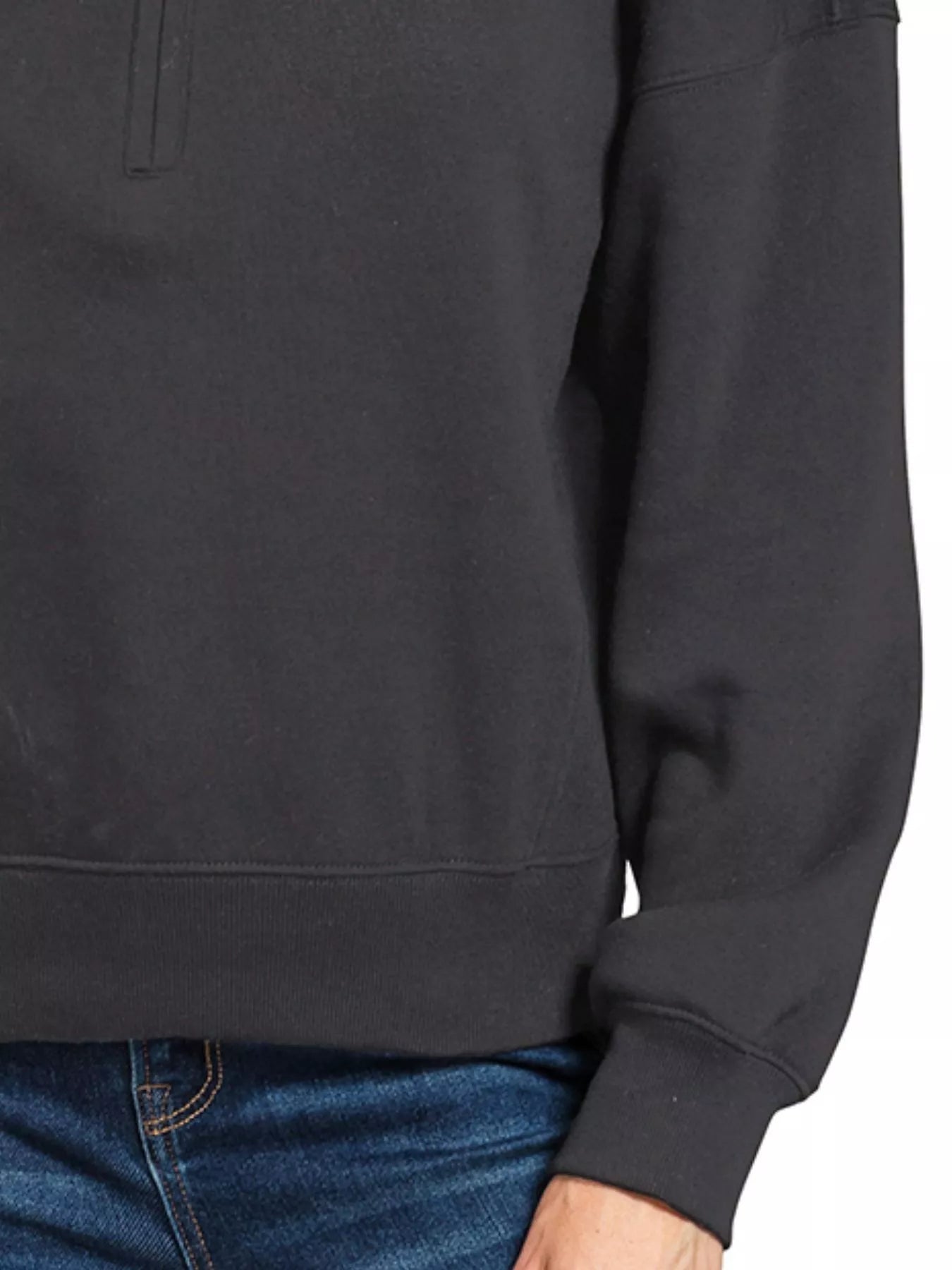 Zenana Fleece High Neck Half Zip Sweatshirt 