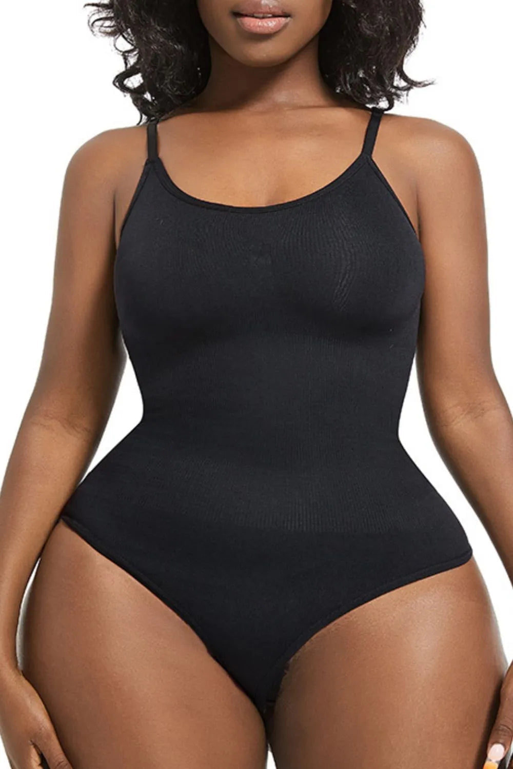 Full Size Scoop Neck Spaghetti Strap Shaping Bodysuit Plus Size 