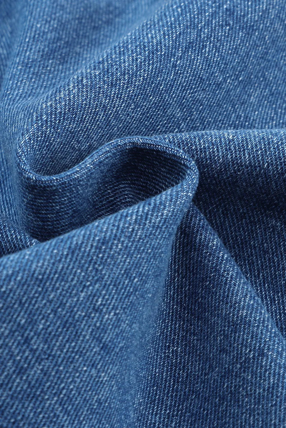 Collared Neck Button Up Denim Jacket 