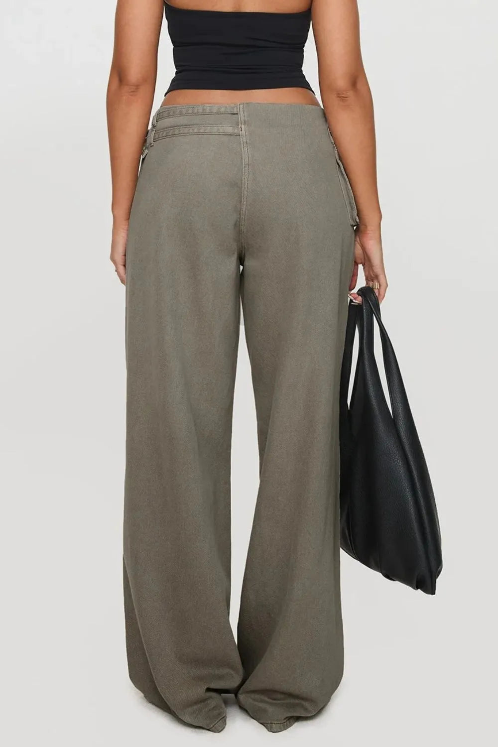 Wide Leg Jeans with Pockets 