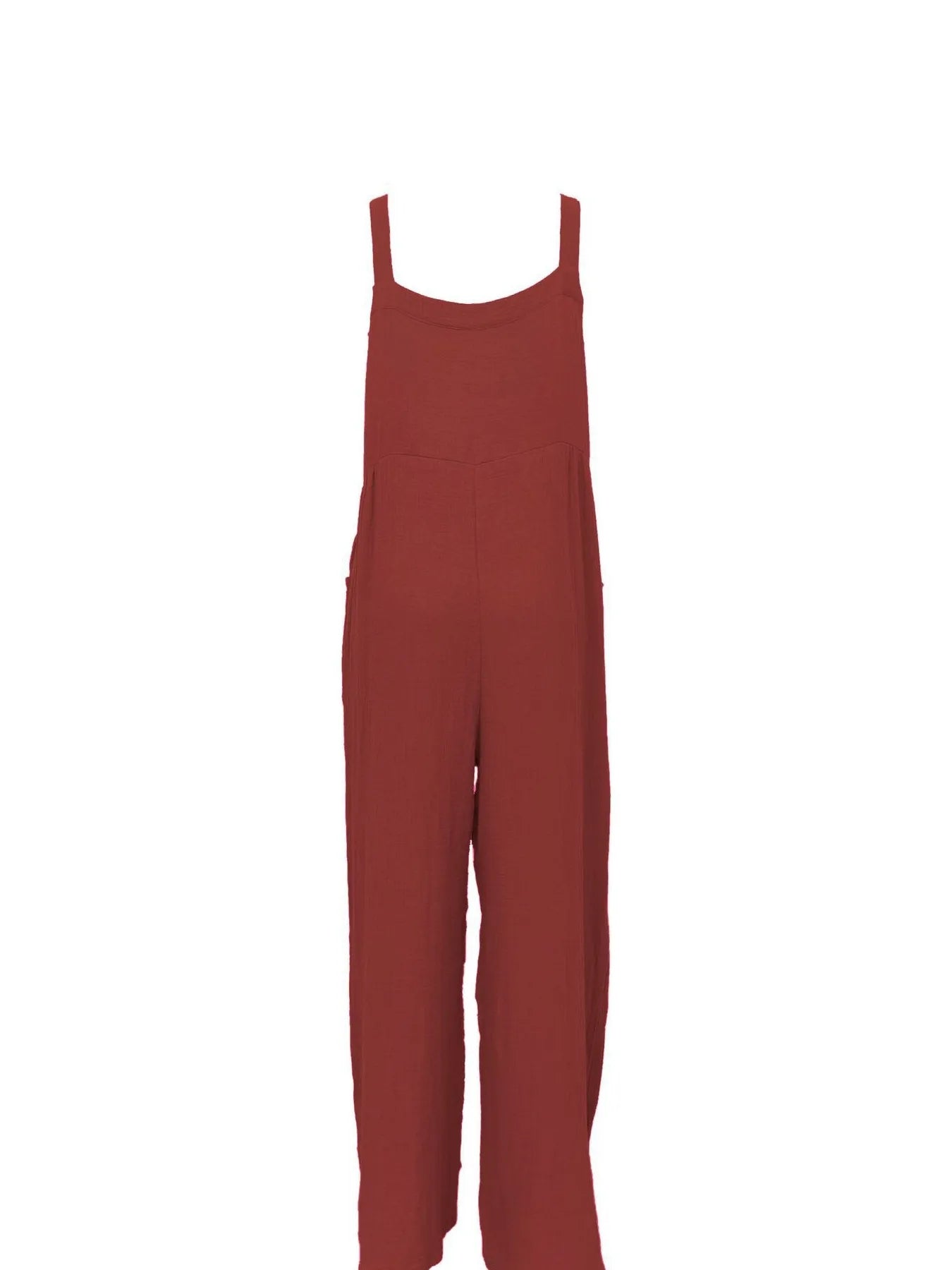 Full Size Casual Wide Leg Textured Overalls Plus Size 