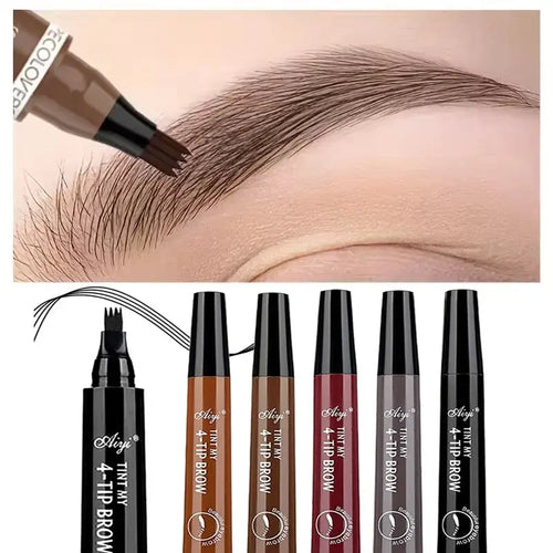 4 fork microblading eyebrow pencil waterproof eyebrow pencil natural long-lasting eyebrow makeup five colors dylinoshop