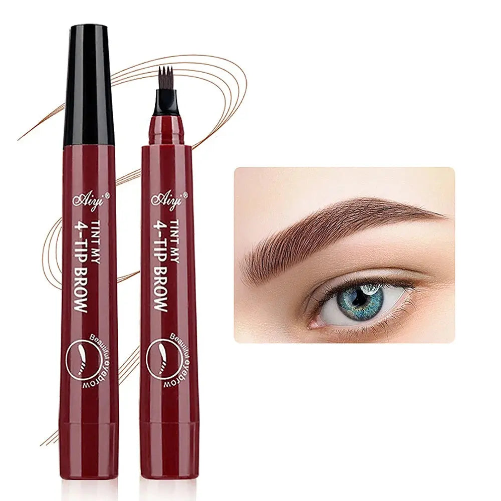 4 fork microblading eyebrow pencil waterproof eyebrow pencil natural long-lasting eyebrow makeup five colors dylinoshop