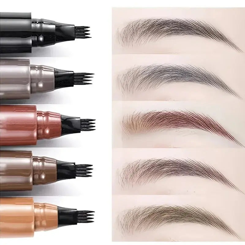 4 fork microblading eyebrow pencil waterproof eyebrow pencil natural long-lasting eyebrow makeup five colors dylinoshop
