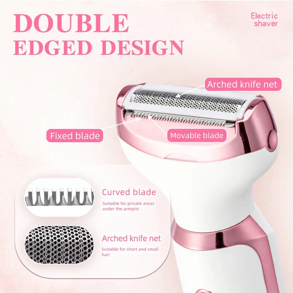 4-in-1 Electric Lady Shaver – Cordless Body Hair Trimmer & Epilator for Women dylinoshop