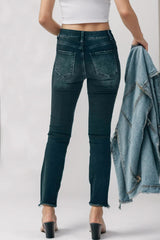 Mid-Rise Waist Skinny Jeans with Pockets 
