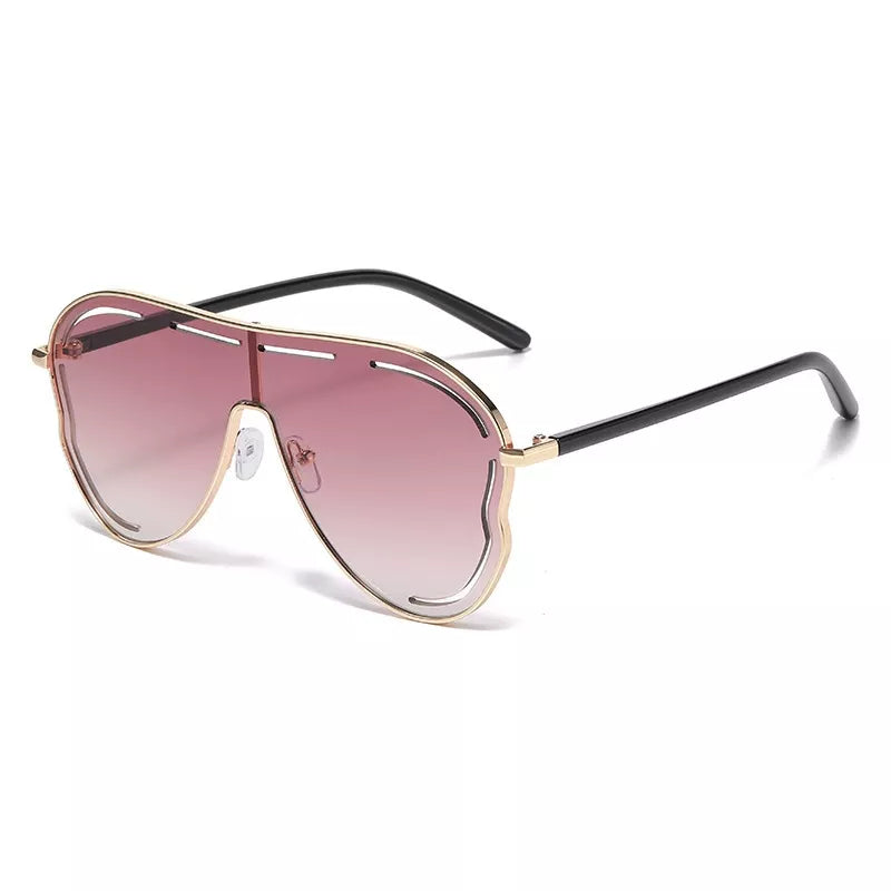 Oversized Aviator Gradient Sunglasses 