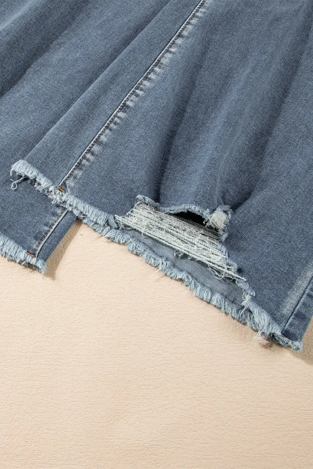 Distressed Raw Hem Bootcut Jeans 