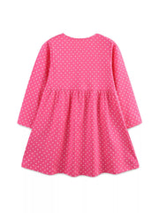 Children's Polka Dot Embroidered Long Sleeve Dress 