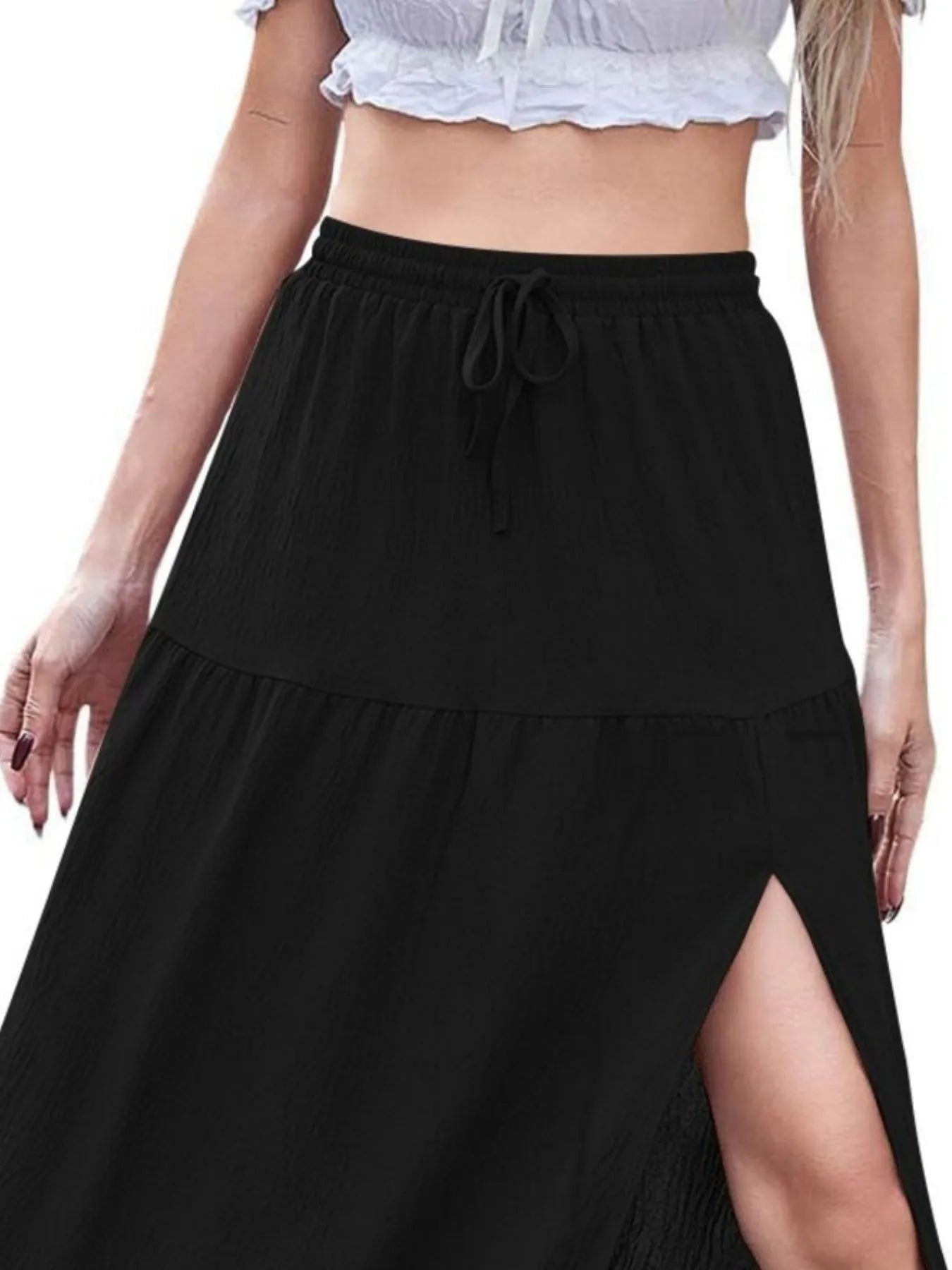 Full Size Slit Maxi Skirt Plus Size 