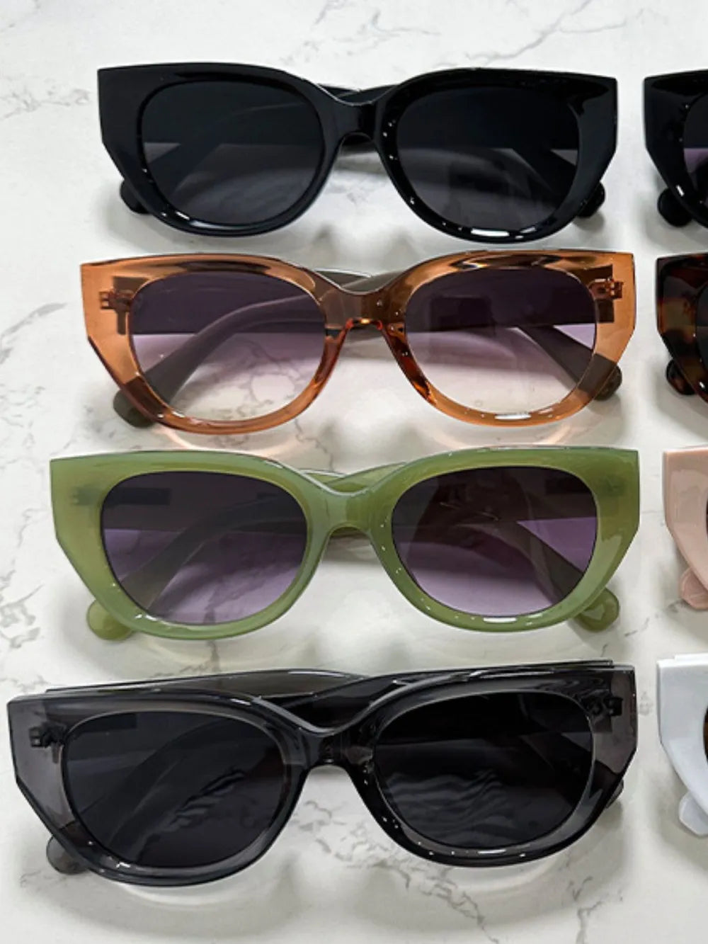 Cat Eye Polycarbonate Frame Sunglasses 