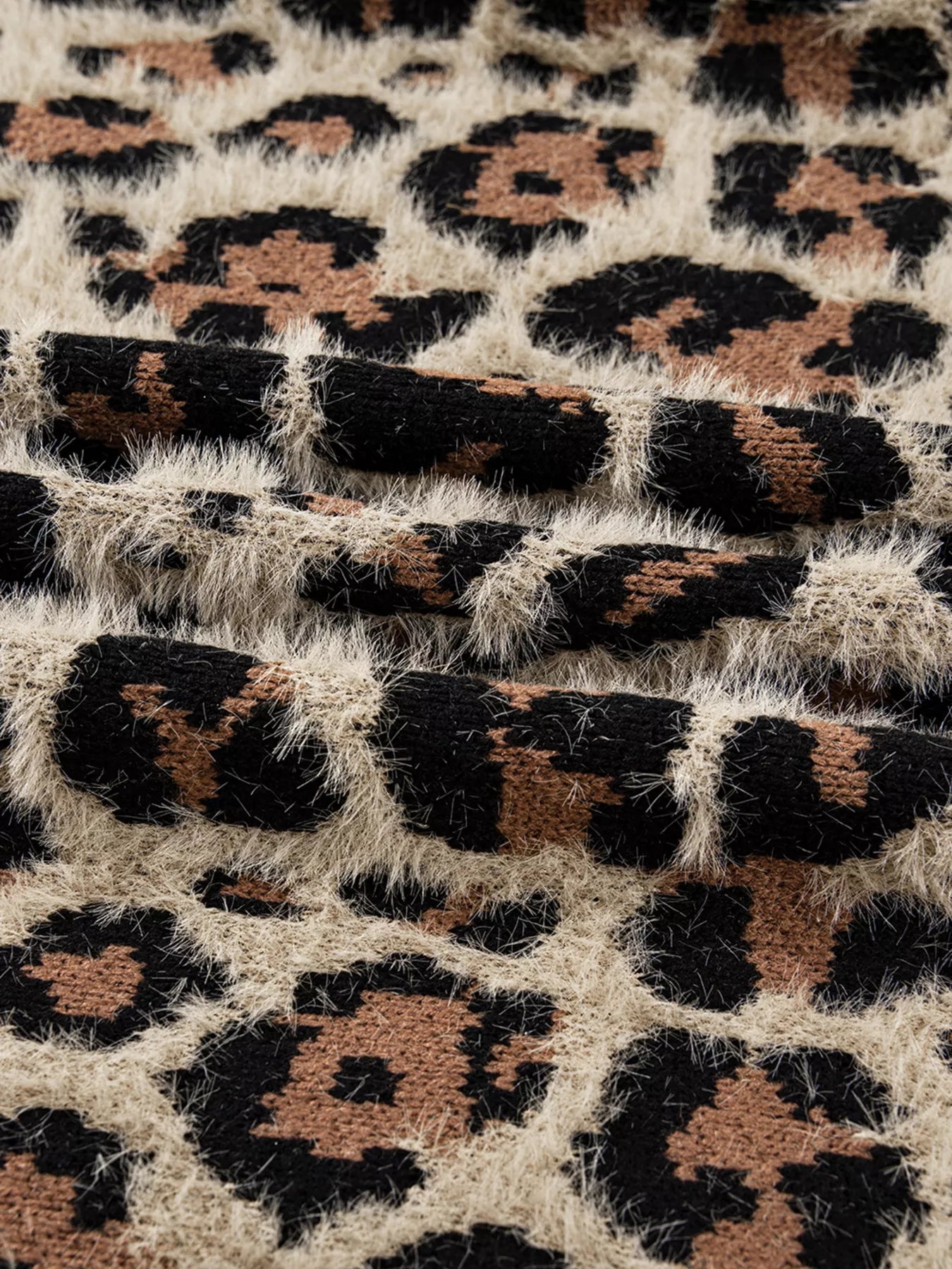 Leopard Open Casual Cardigan 