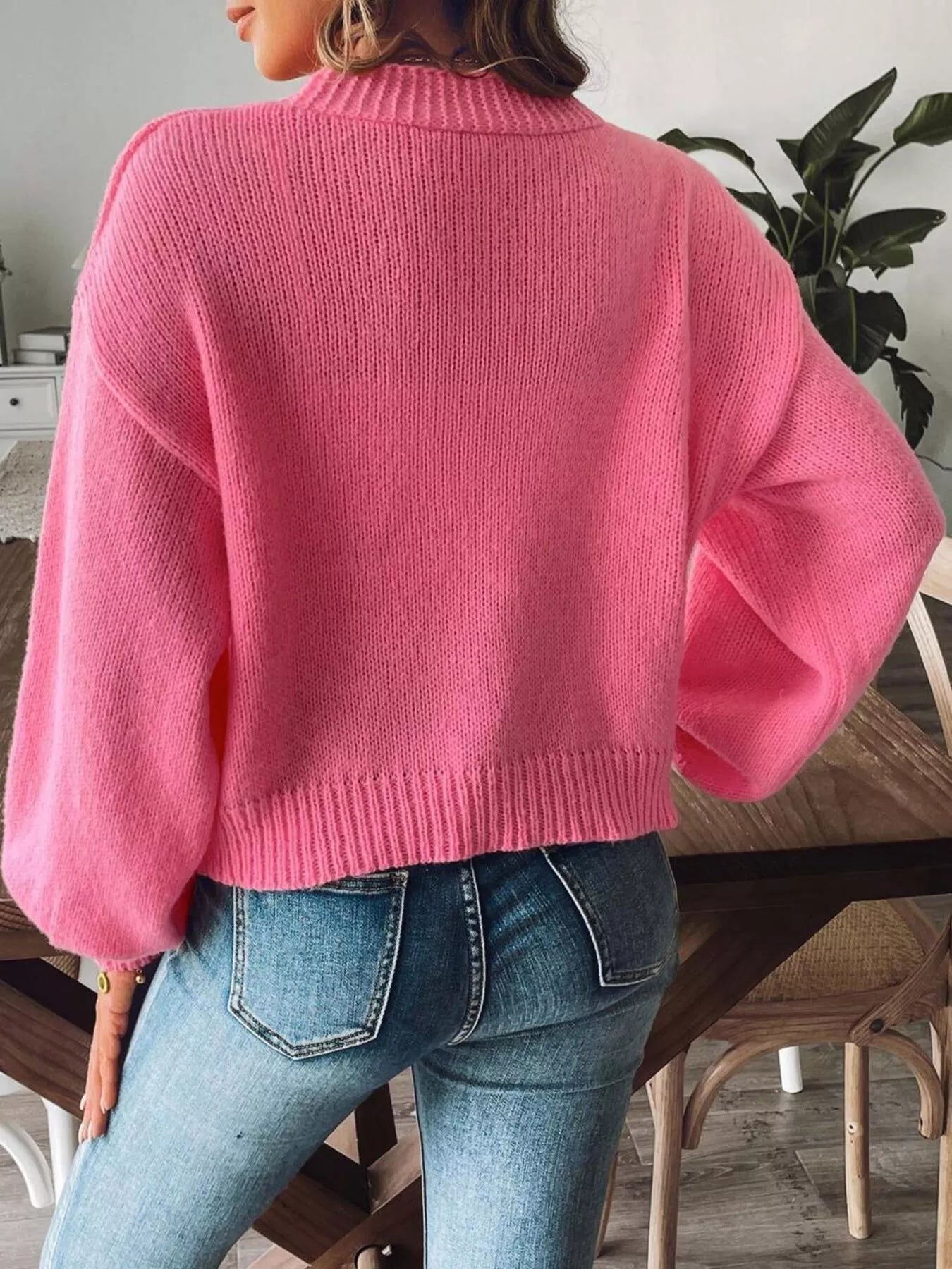 Open Front Dropped Shoulder Cardigan 