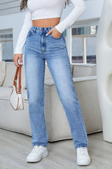 Straight Jeans with Pockets 