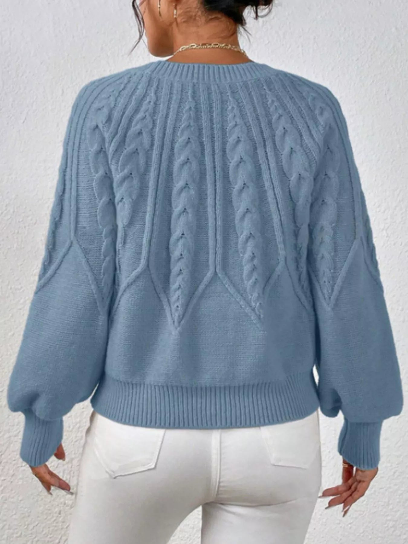 Cable Knit Long Sleeve Sweater 