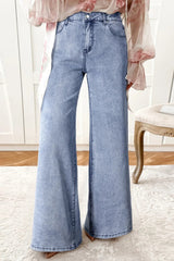 High-Waisted Wide Leg Flare Jeans 