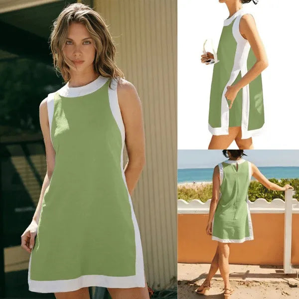 ChillFit™ ColorBlock Set Sleeveless Top + Shorts Matching Outfit 