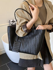 Woven Texture Large Capacity Tote Bag 