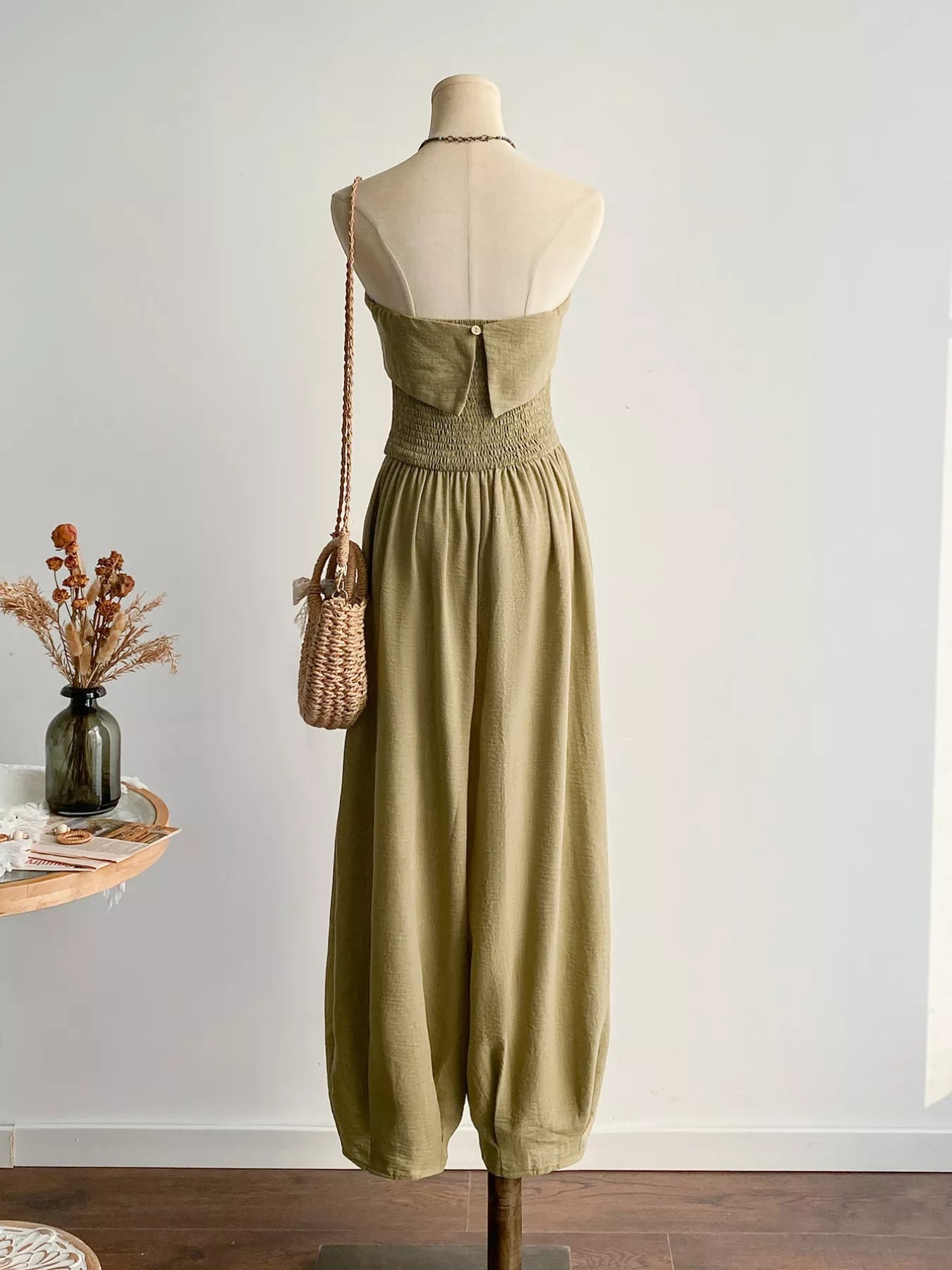 Wide Leg Tube Jumpsuit 