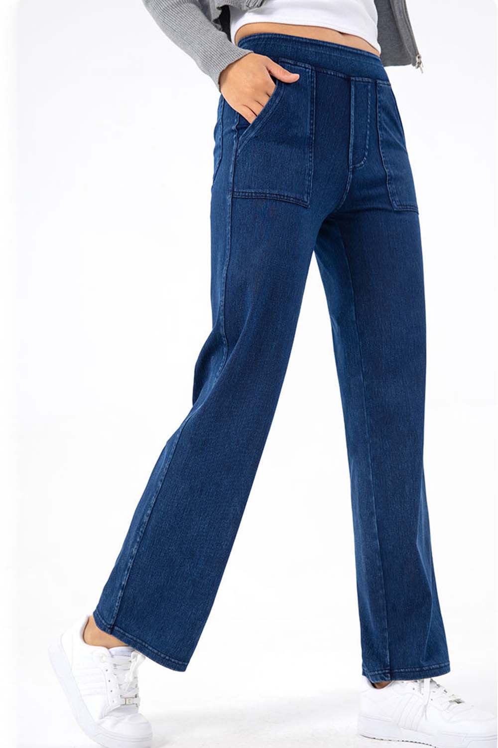 Pocketed Long Jeans 