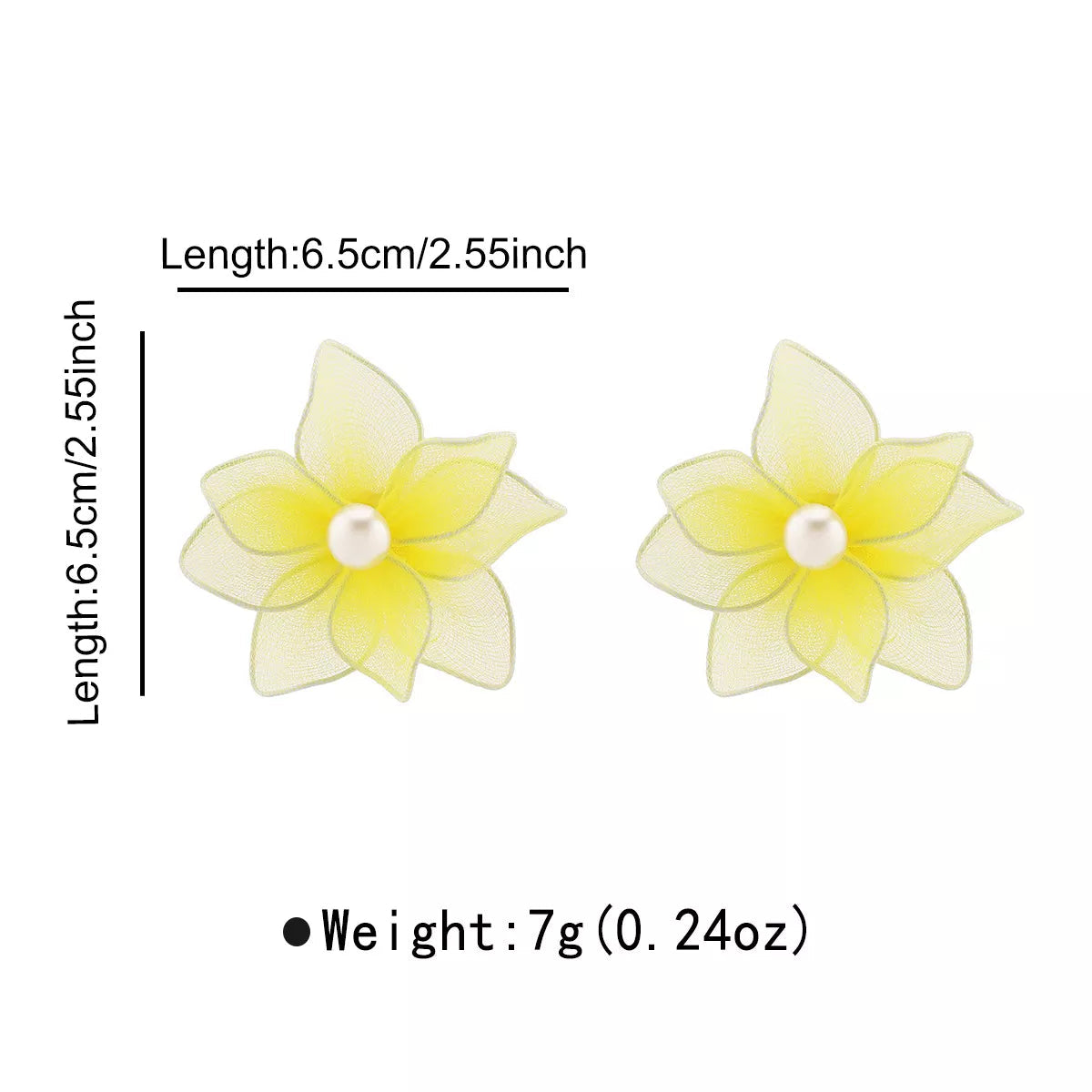 Flower Pearl Stud Earrings 
