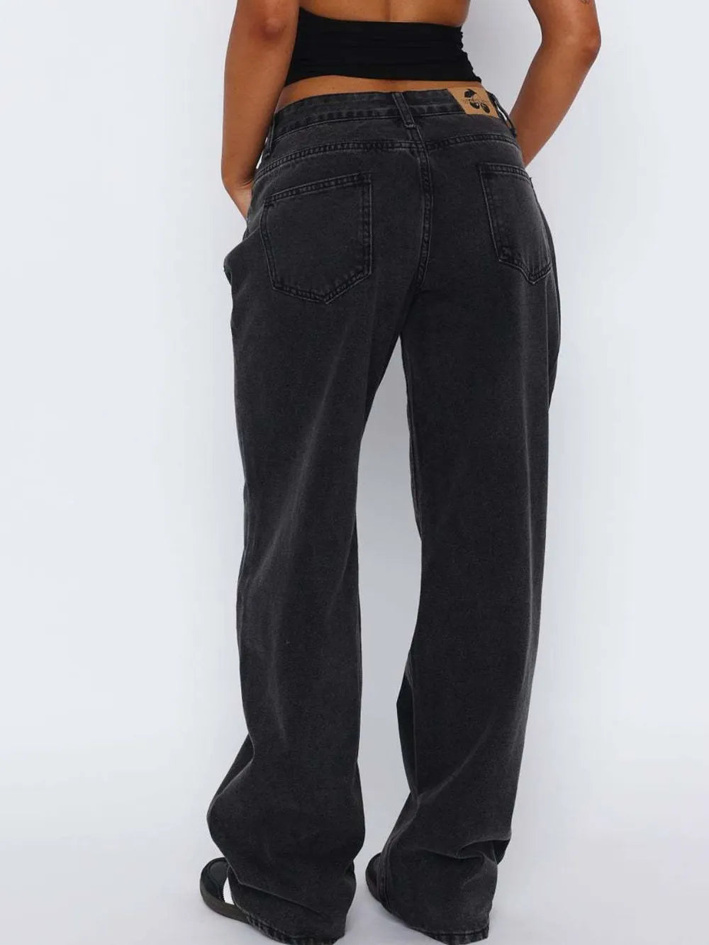 Wide Leg Jeans with Pockets 
