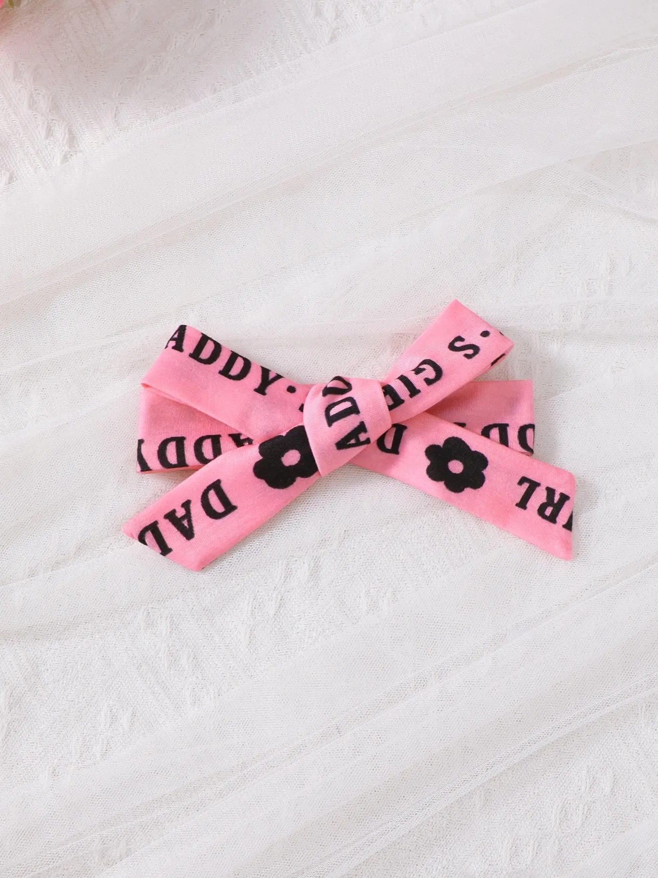 Children's Headband Letter Ruffle Sleeve Top and Shorts 3-Piece Set 