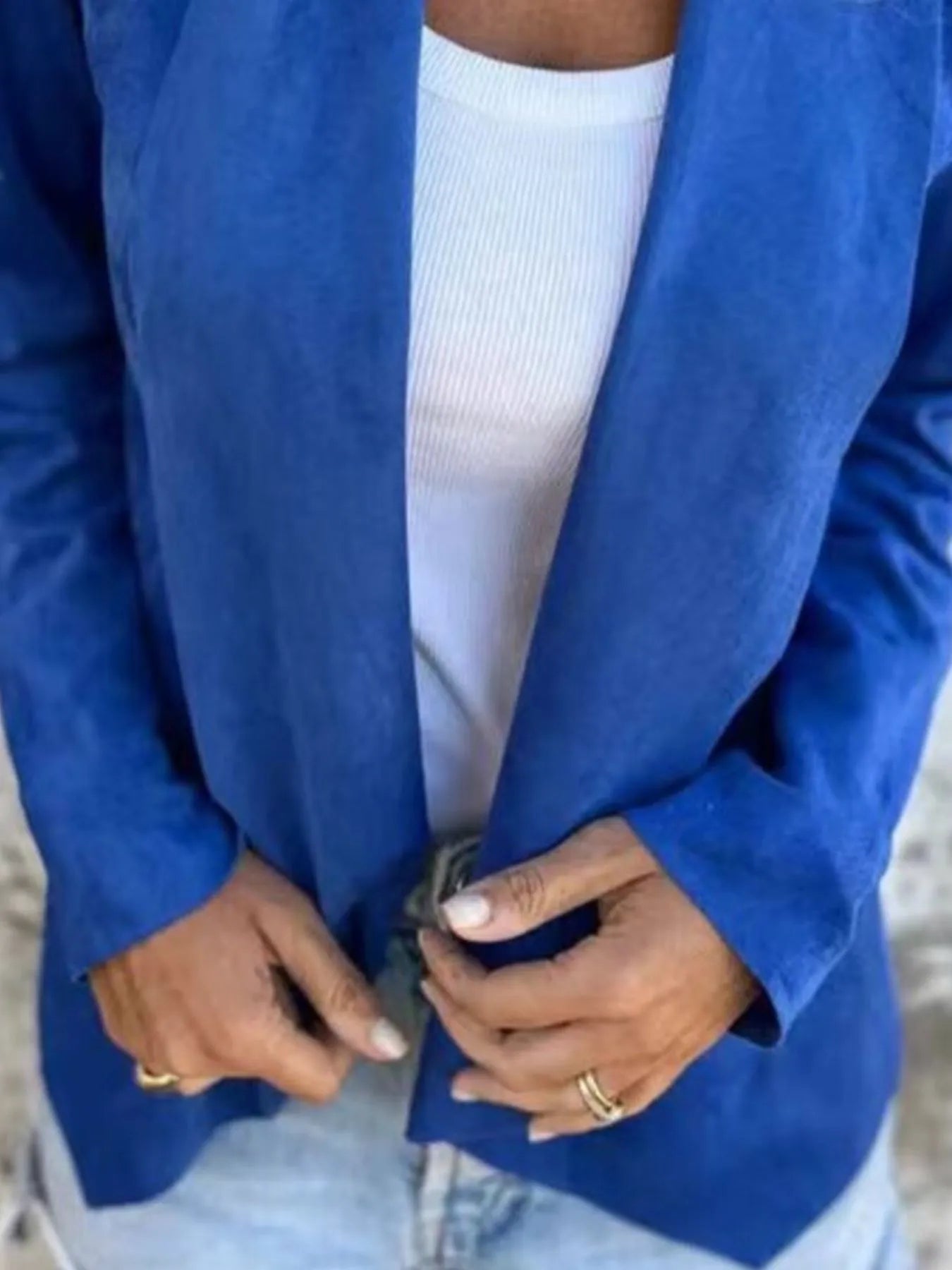 Full Size Open Front Casual Cardigan Plus Size 