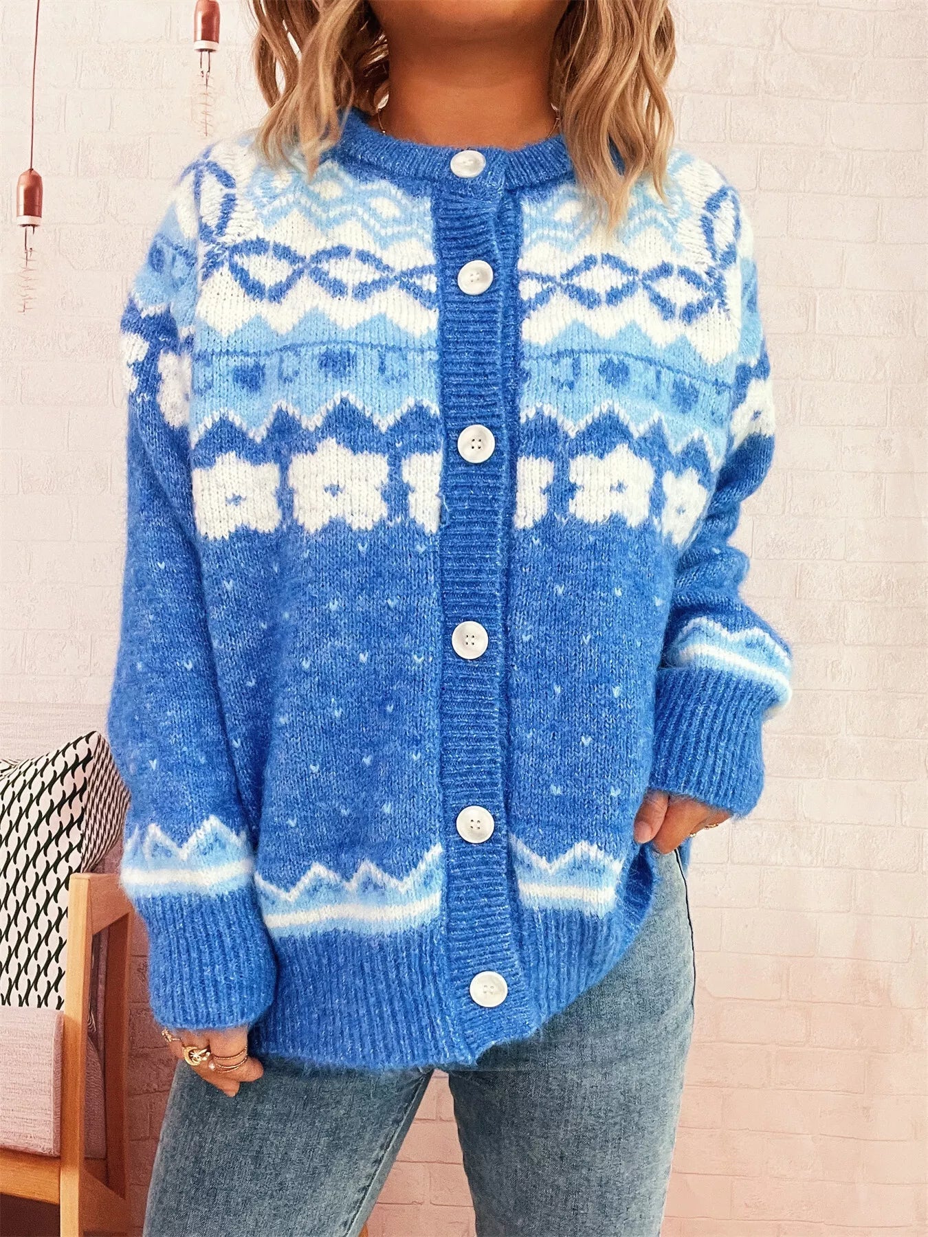 Ribbed Button Down Knit Cardigan 
