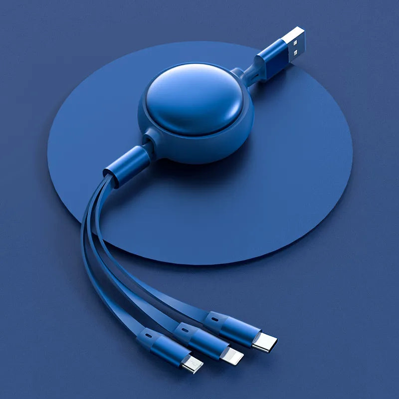 3-in-1 Retractable Charging Cable – Charge ALL Your Devices with One Cable! ⚡ 