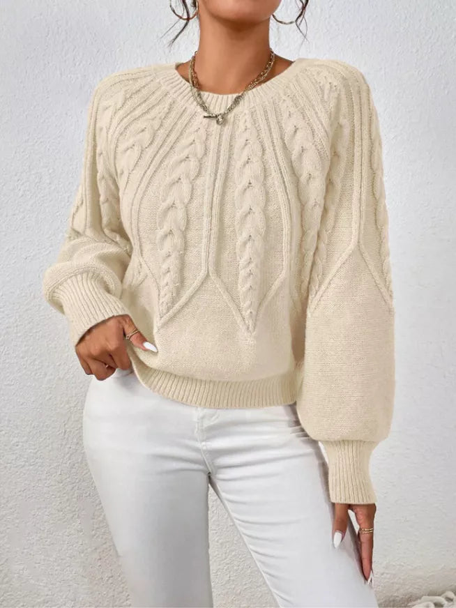 Cable Knit Long Sleeve Sweater 