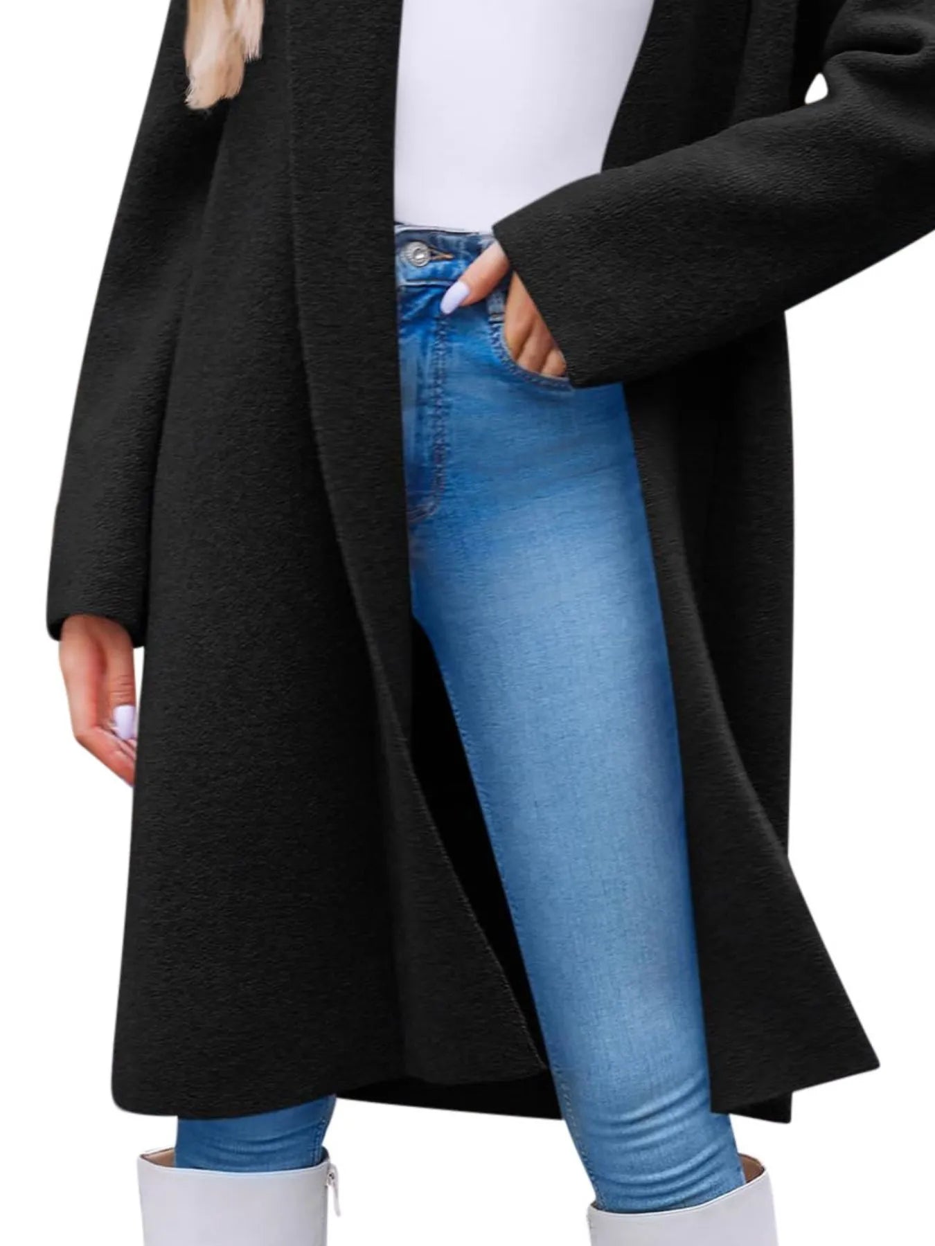Open Front Longline Coat 