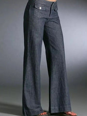 Full Size High-Waisted Wide-Leg Wash Jeans Plus Size 