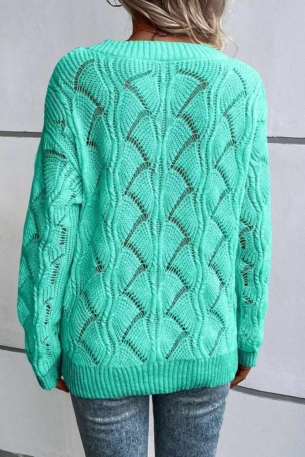 Elegant Texture V-Neck Knit Top 