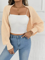 Open Front Batwing Sleeve Cardigan 