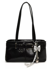 Buckle Decor Shoulder Bag 
