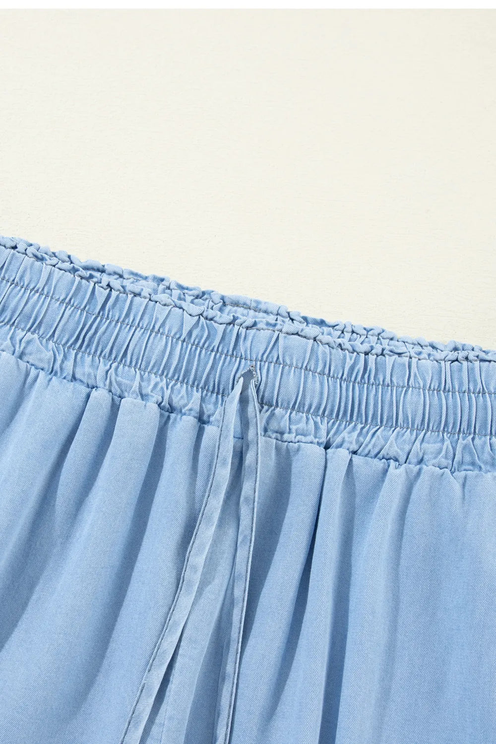 Drawstring Wide Leg Jeans 