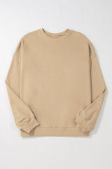 Plus Size Round Neck Long Sleeve Sweatshirt 