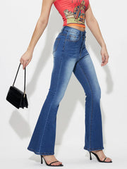Mid-Rise Waist Bootcut Jeans 
