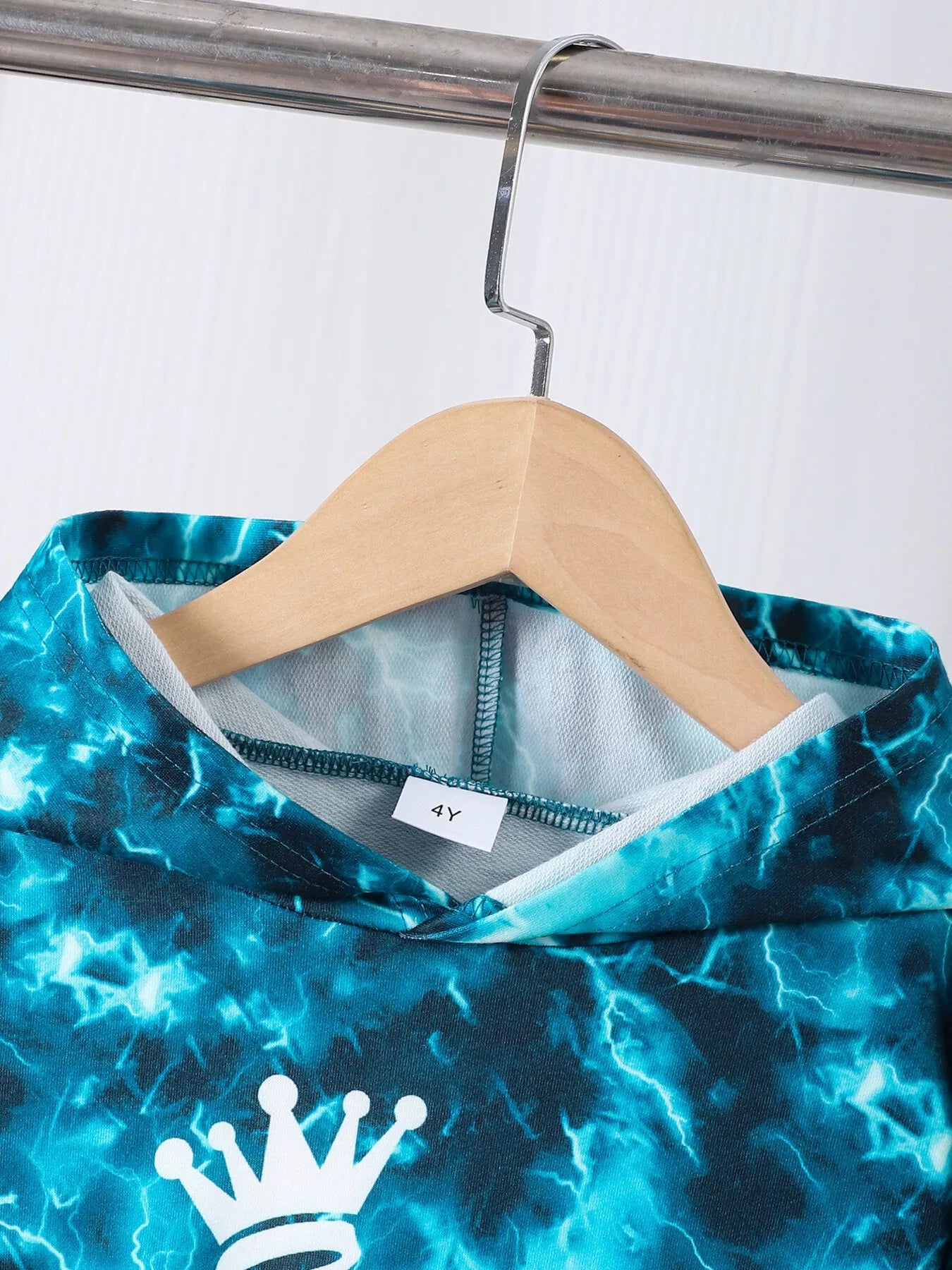 Children's King Letter Lightning Hoodie & Pants Set 