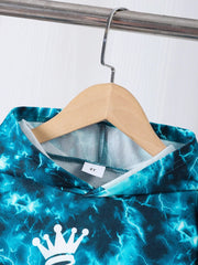 Children's King Letter Lightning Hoodie & Pants Set 