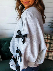 Howdy Christmas 4 Trees Ribbon Bow Decor Sweatshirt 