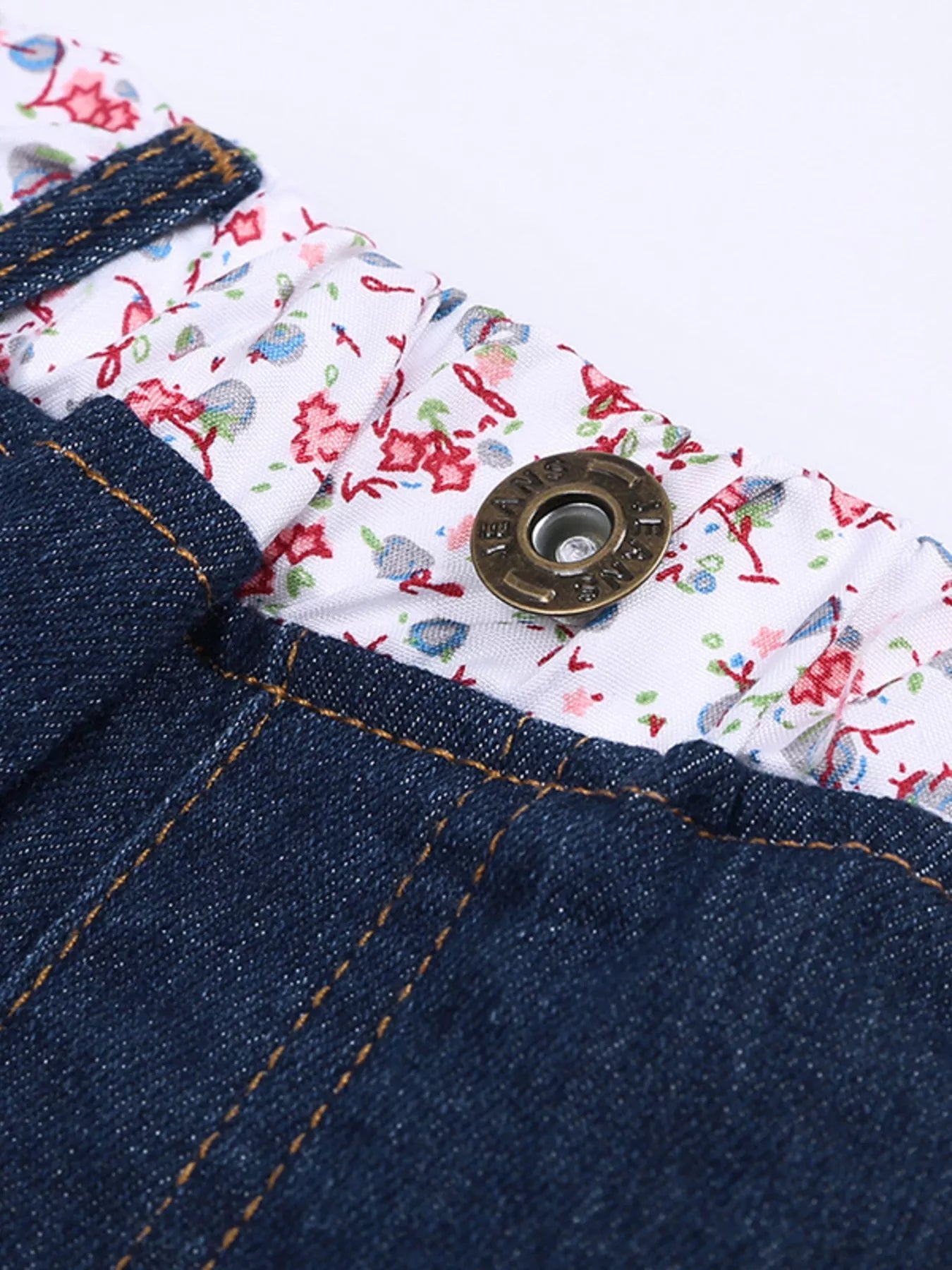 Children's Round Neck Top and Jeans Set 